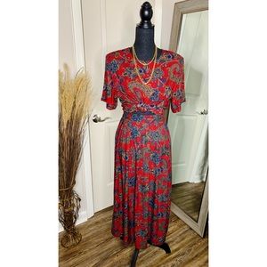 VINTAGE Worthington Baroque Maxi Skirt Set